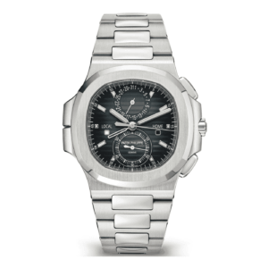 Replica Watch Patek Philippe Nautilus Flyback Chronograph Travel Time Stainless Steel Blue Black Dial 5990/1A-011 3KF