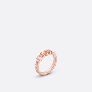 Dio(r)evolution Dior Ring Pink-Finish Metal and Pink Crystals