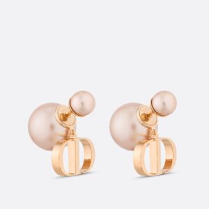 Dior Tribales Earrings Pink-Finish Metal and Pink Resin Pearls