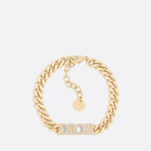 Dio(r)evolution Dior Bracelet Gold-Finish Metal and White Crystals