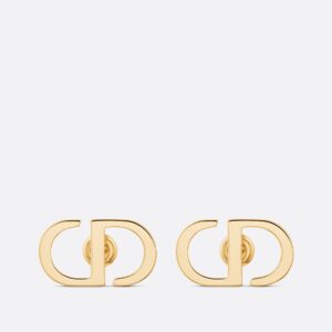 Petit CD Stud Dior Earrings Gold-Finish Metal