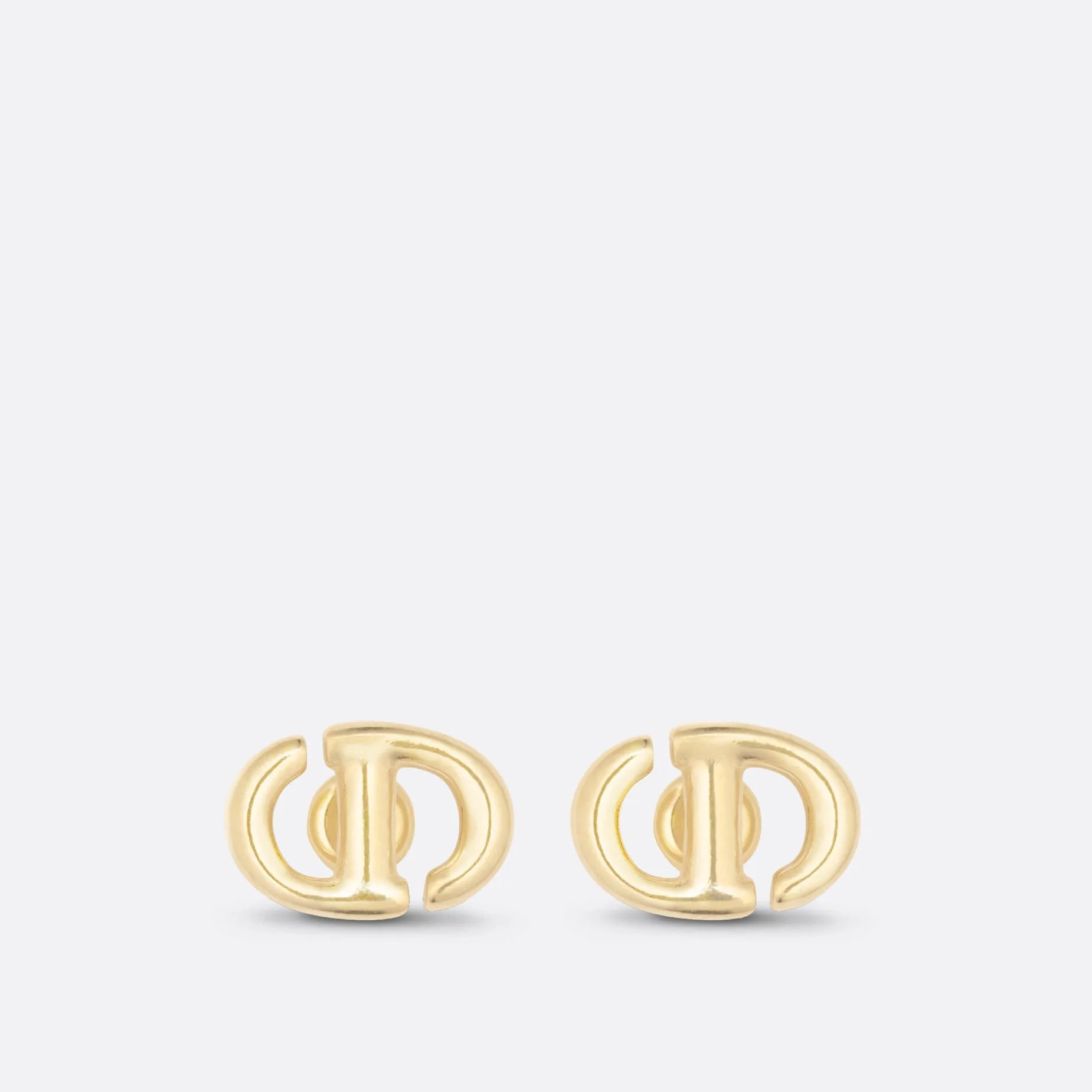 CD Navy Stud Fake Dior Earrings Gold-Finish Metal