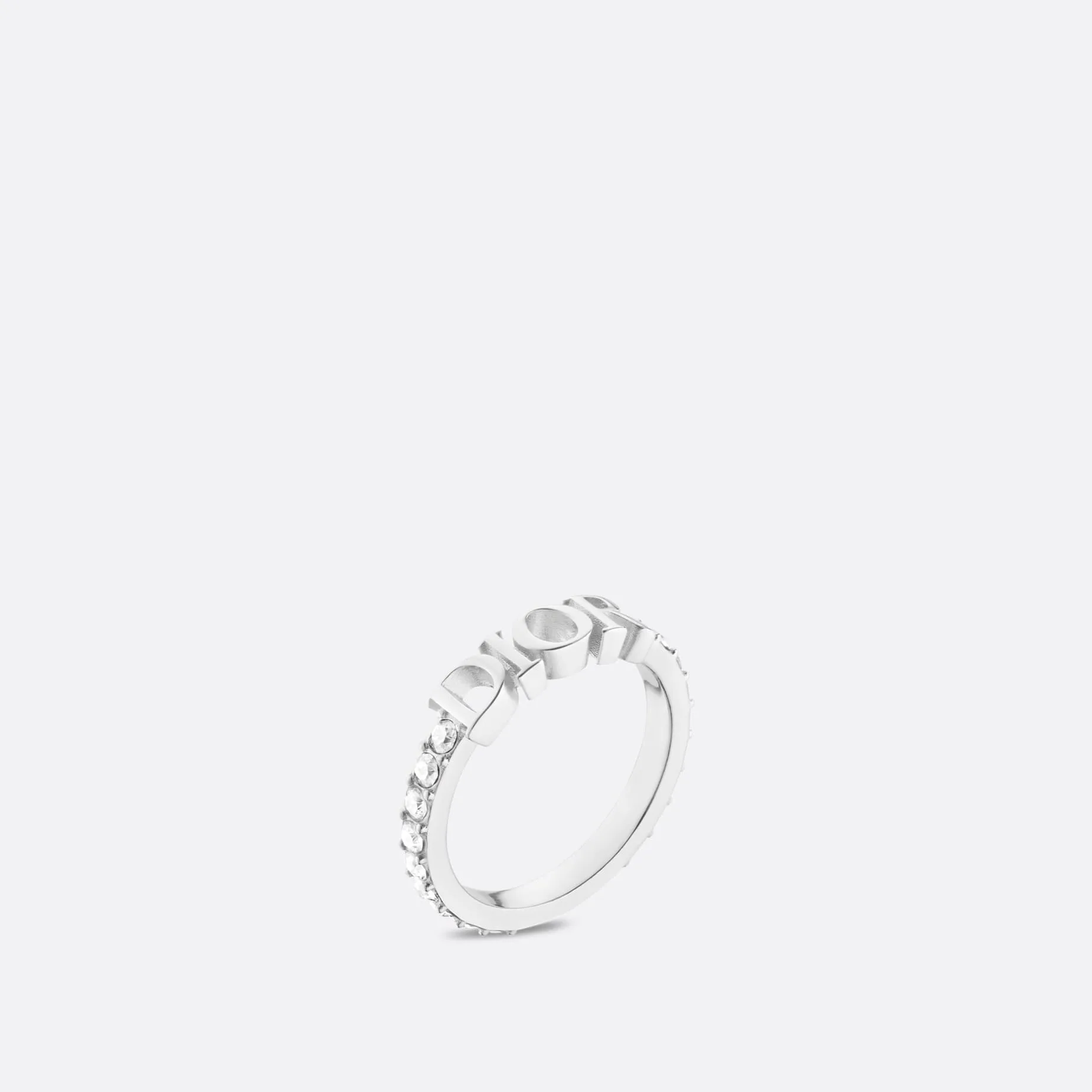 Dio(r)evolution Fake Dior Ring Silver-Finish Metal with White Crystals