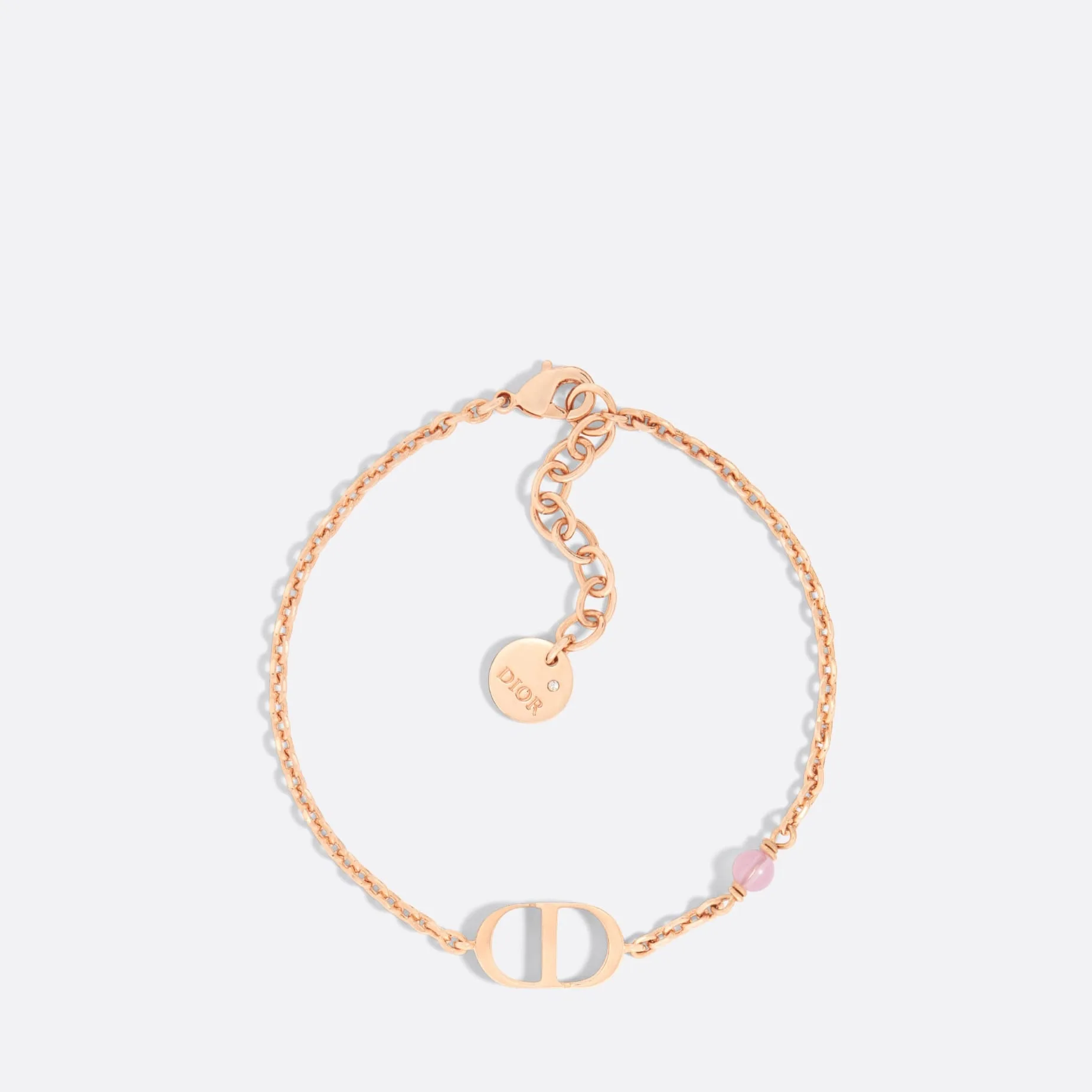 Fake Dior Petit CD Bracelet Pink-Finish Metal and Cadmium Pink Resin Pearl