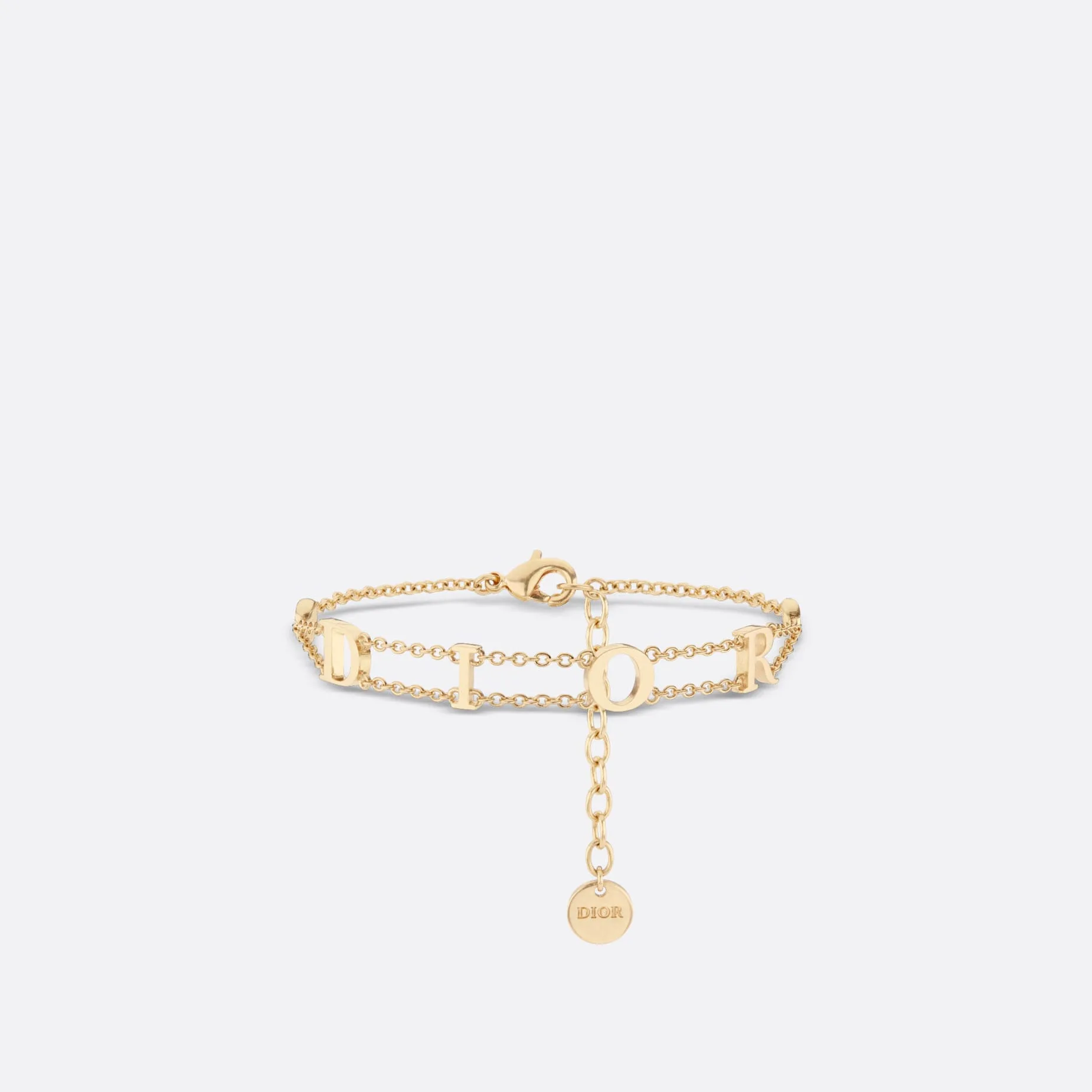 Dio(r)evolution Fake Dior Bracelet Gold-Finish Metal and Silver-Tone Crystals