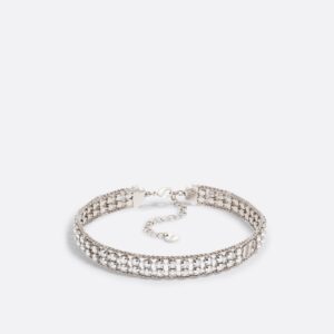 Dior Sparkle Choker Palladium-Finish Metal and Silver-Tone Crystals