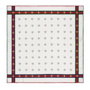 GUCCI Replica Designer Bee pattern silk pocket square
