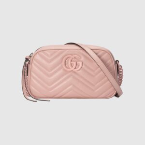 Replica Designer Bag GUCCI GG Marmont small shoulder bag light pink leather