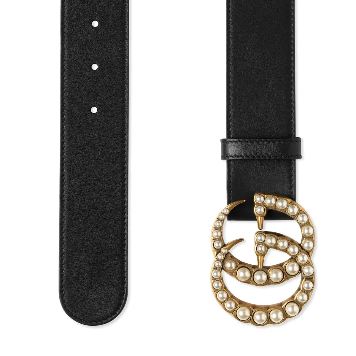 Fake Gucci belt GG Marmont wide with pearls