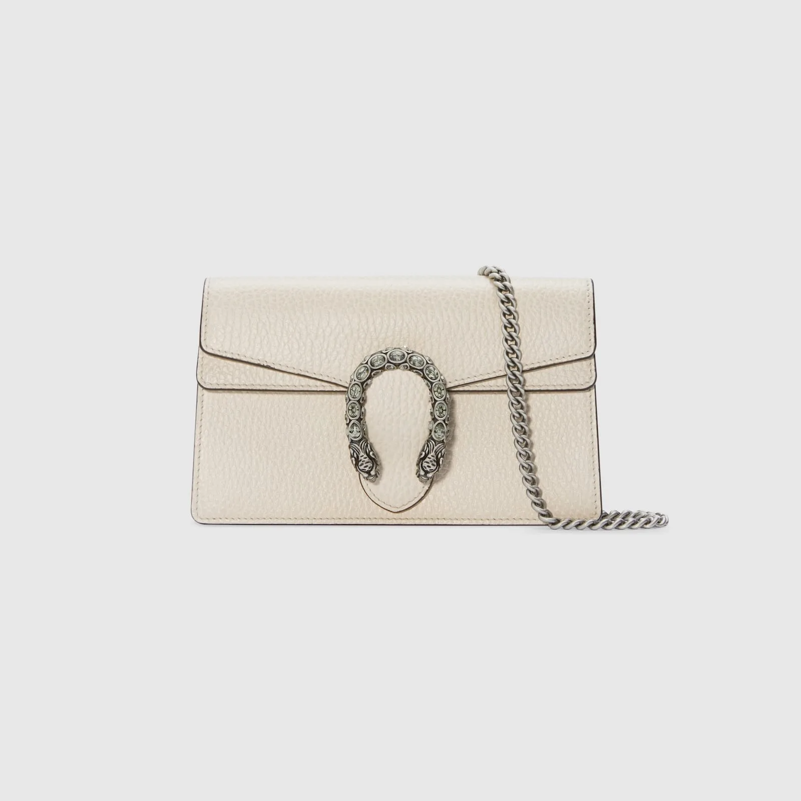 Replica Designer Bags Gucci replica Dionysus super mini leather bag white leather