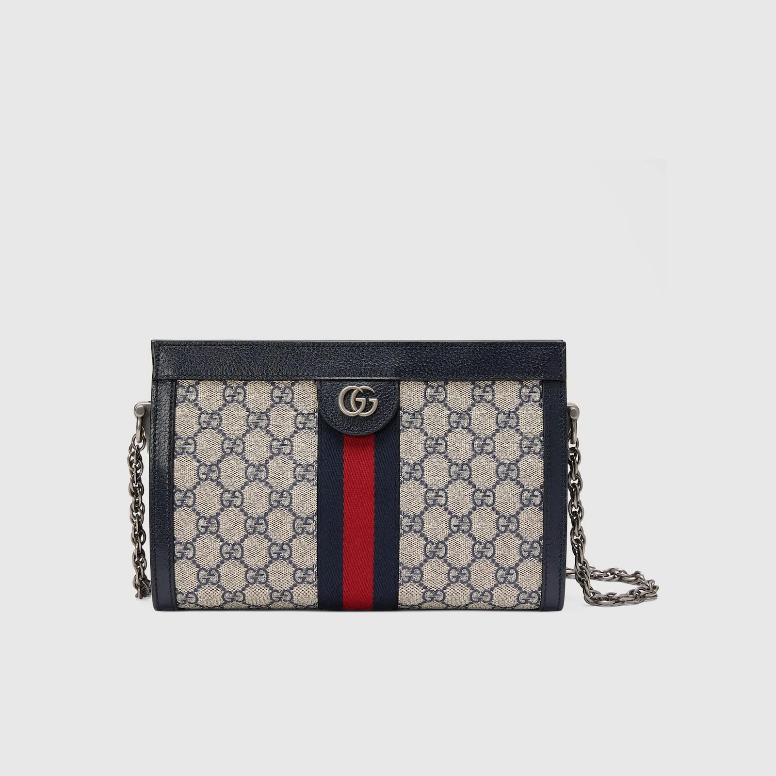 Replica Designer Bags Gucci replica Ophidia GG small shoulder bag beige and blue Supreme