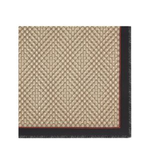 GUCCI Modal silk shawl with GG bees motif