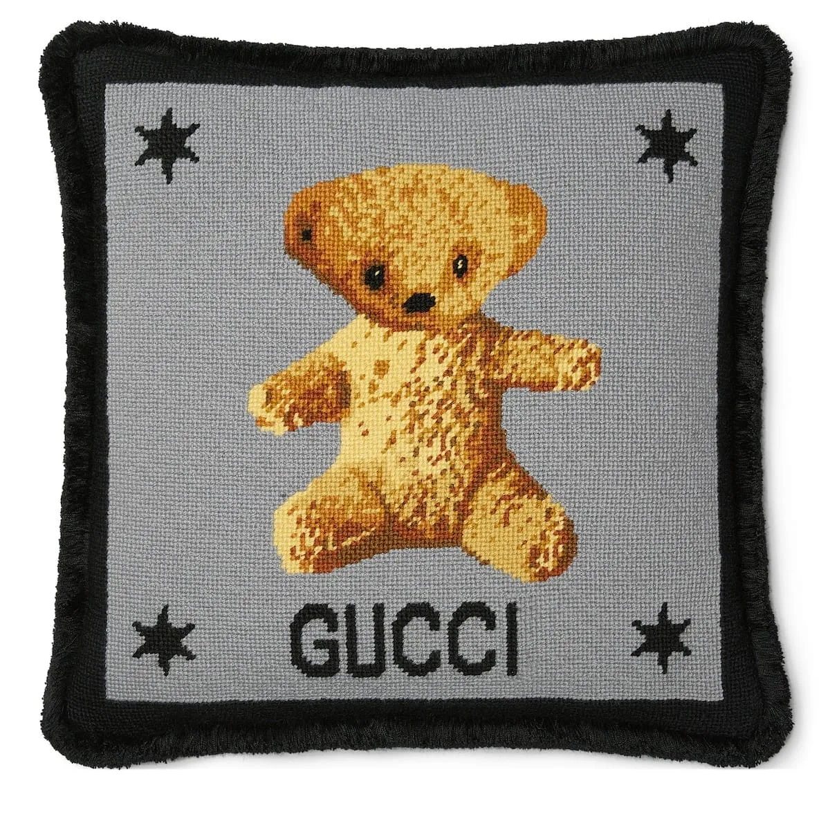 Fake Gucci bear wool cushion