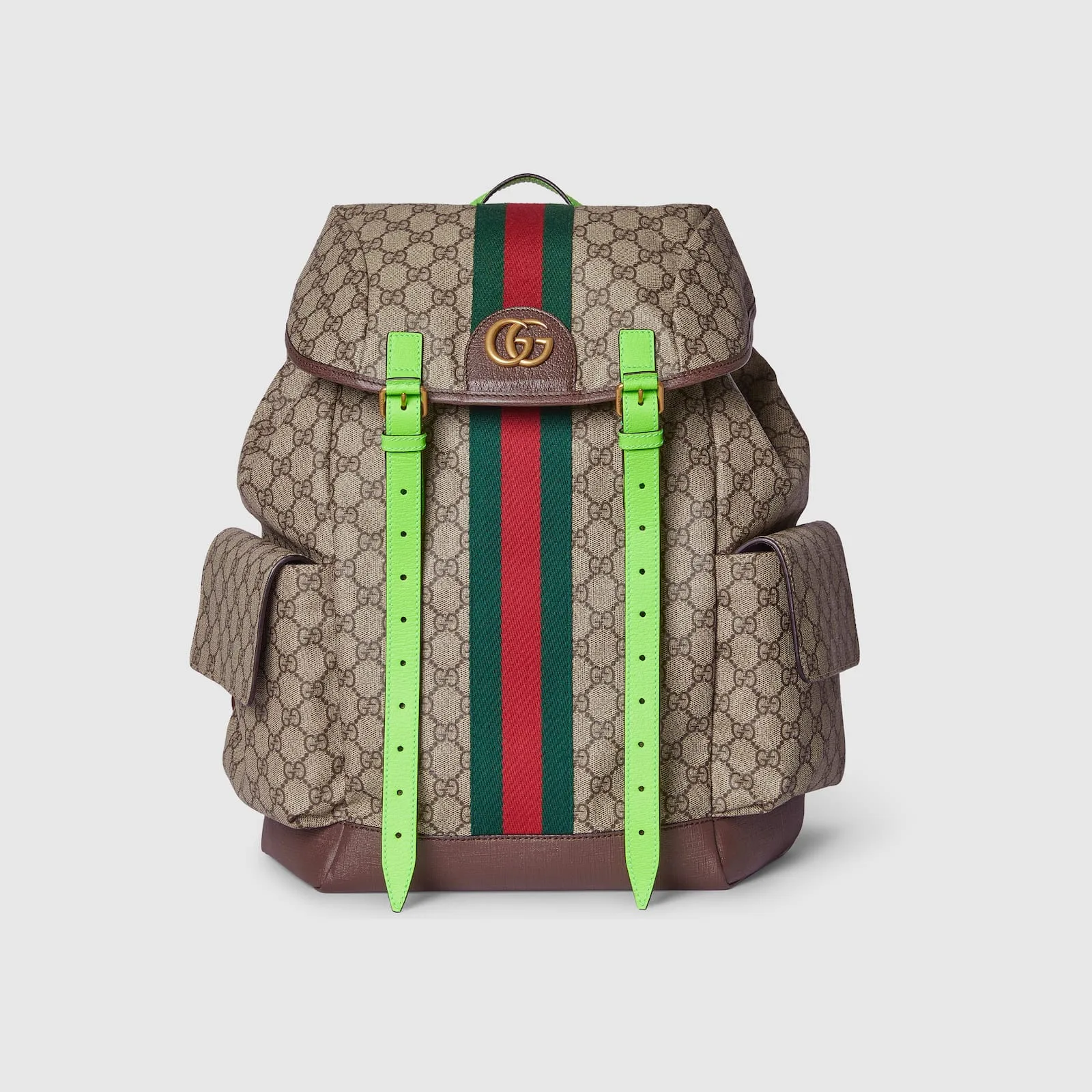 Replica Designer Bags Gucci replica Ophidia GG medium backpack beige and ebony GG Supreme