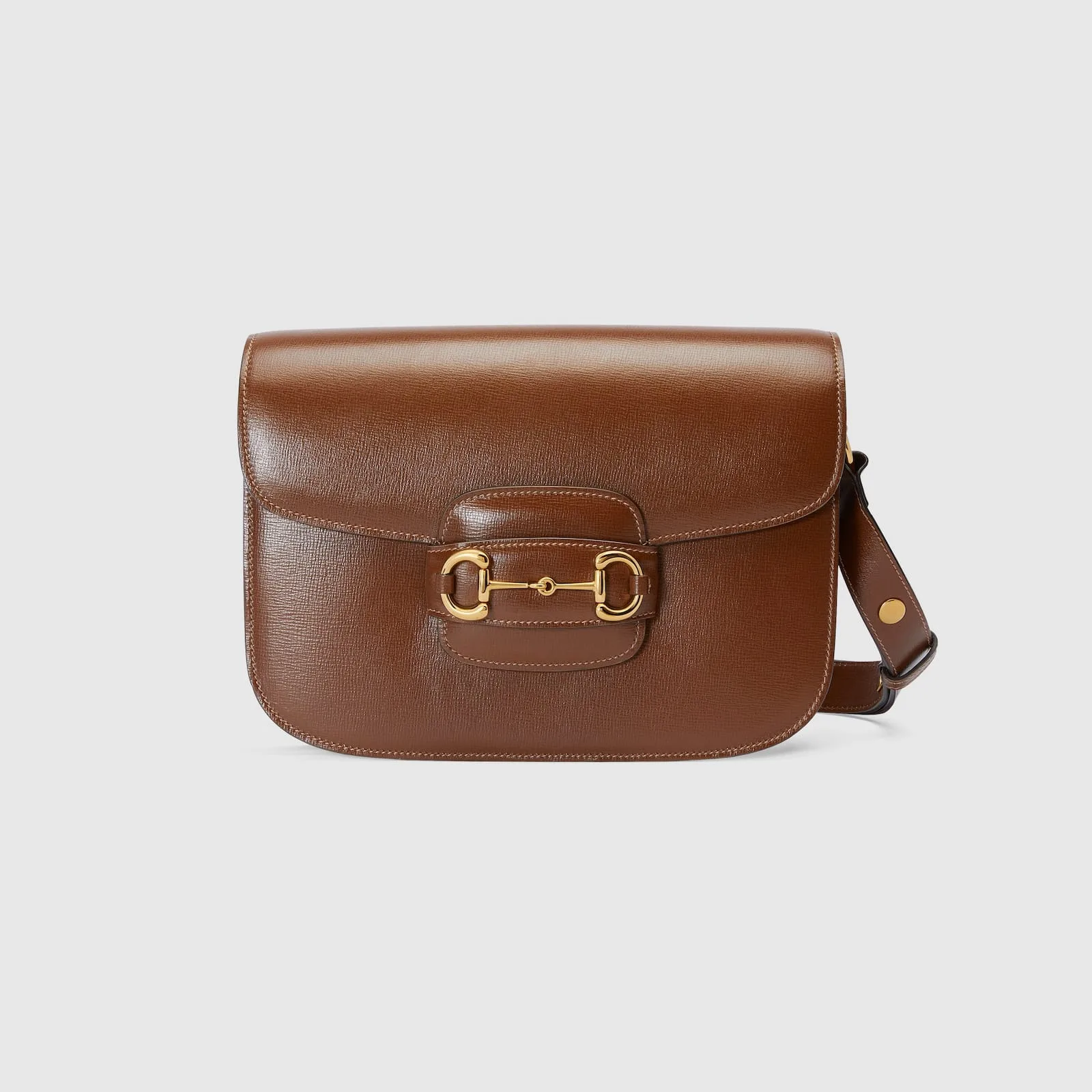 Replica Designer Bags Gucci replica Horsebit 1955 shoulder bag brown leather