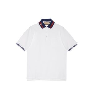 GUCCI Clothing Cotton piquet polo with Interlocking G