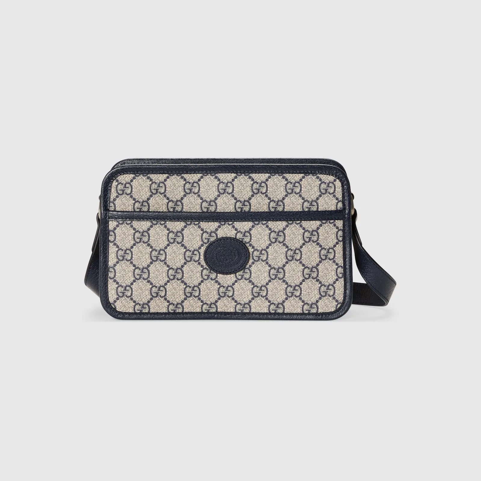 Replica Designer Bags Gucci replica Mini bag with Interlocking G beige and blue Supreme