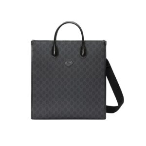 Replica Designer Bag GUCCI Medium tote bag with Interlocking G black Supreme