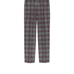 GUCCI Replica Designer Clothes G check wool pant