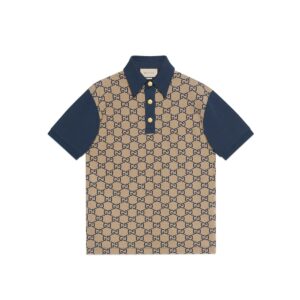 GUCCI Clothing Maxi GG silk cotton polo