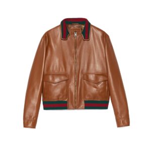 GUCCI Replica Designer Clothes Leather bomber jacket