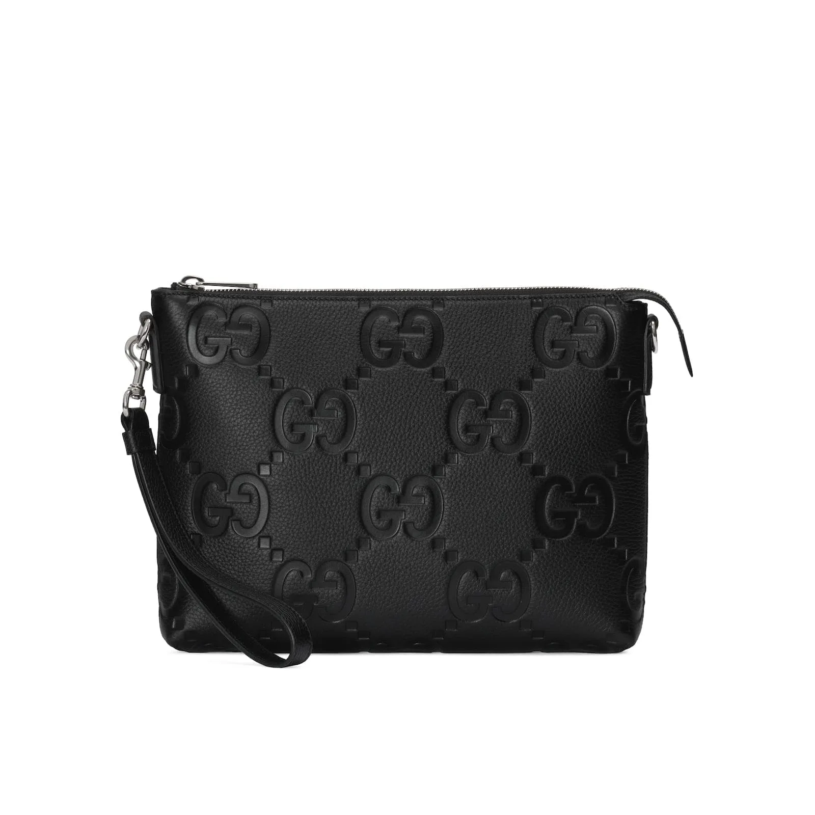 Replica Designer Bags Gucci Replica Bags Jumbo GG medium messenger bag black leather