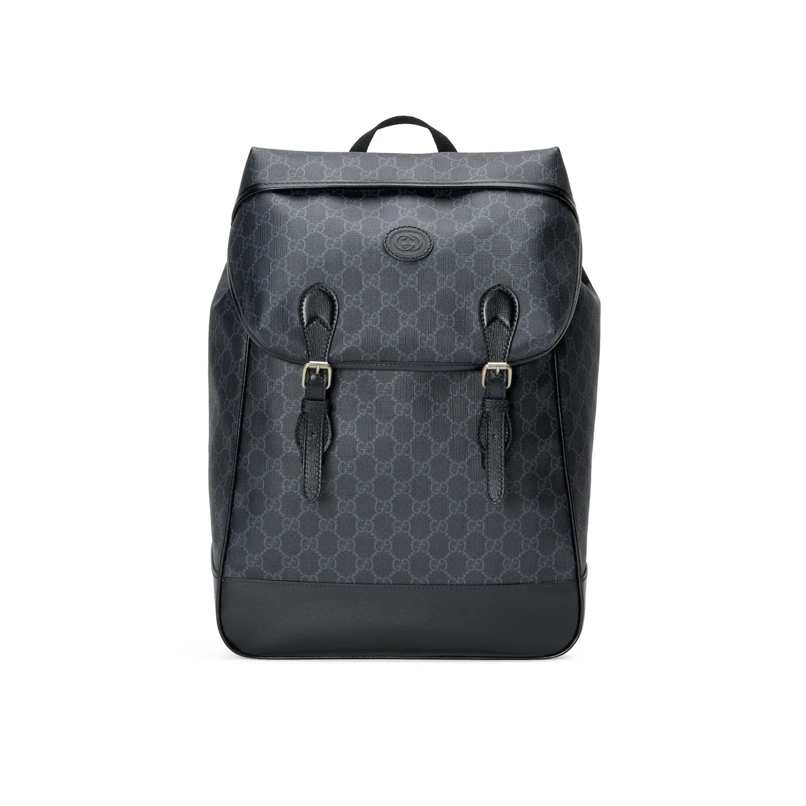 Replica Designer Bags Gucci Replica Bags Medium backpack with Interlocking G black GG Supreme