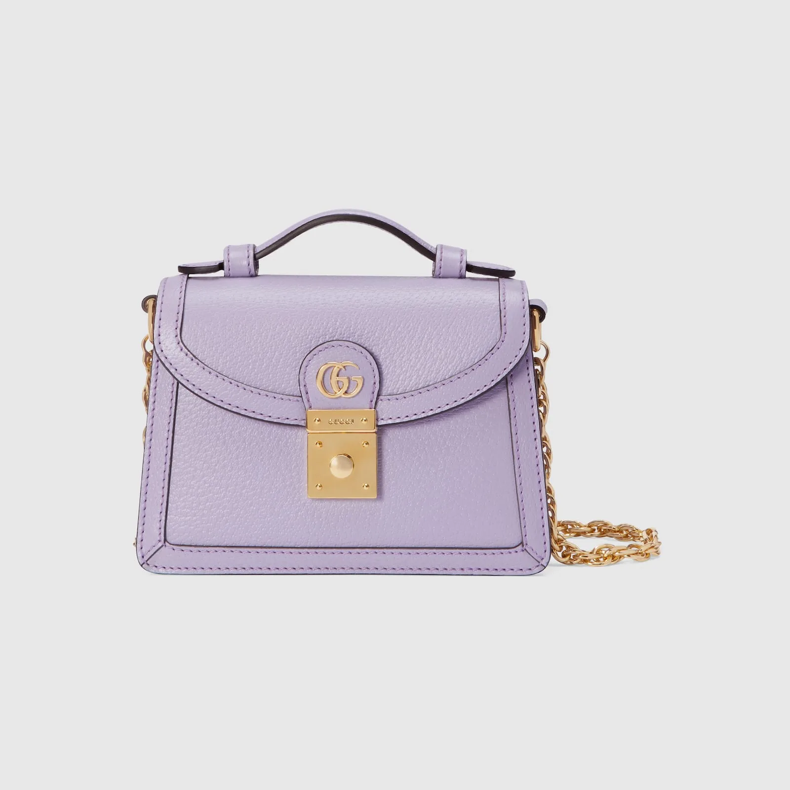 Replica Designer Bags Gucci replica Ophidia mini shoulder bag lilac leather