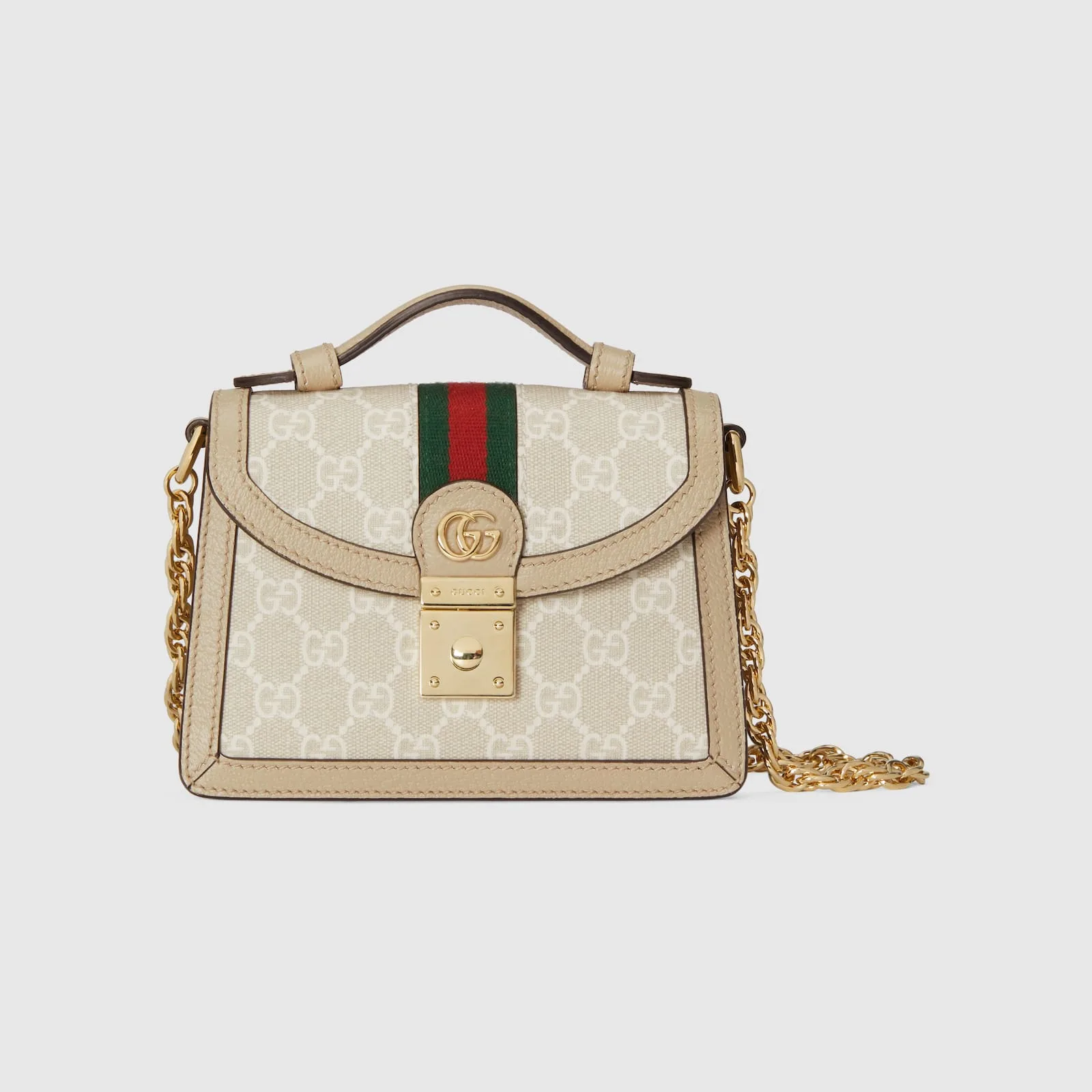 Replica Designer Bags Gucci replica Ophidia GG mini shoulder bag beige and white canvas