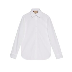 GUCCI Rep Clothing Cotton poplin shirt with Double G
