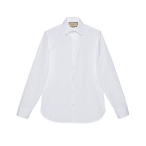 GUCCI Rep Clothing Cotton poplin shirt with Double G