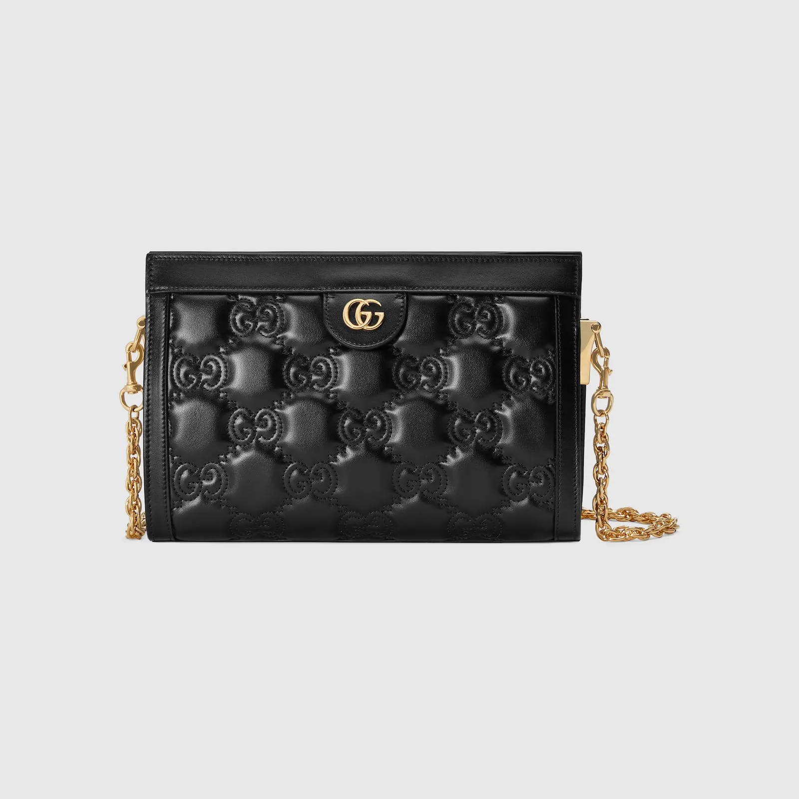 Replica Designer Bags Gucci replica GG Matelasse small bag black leather