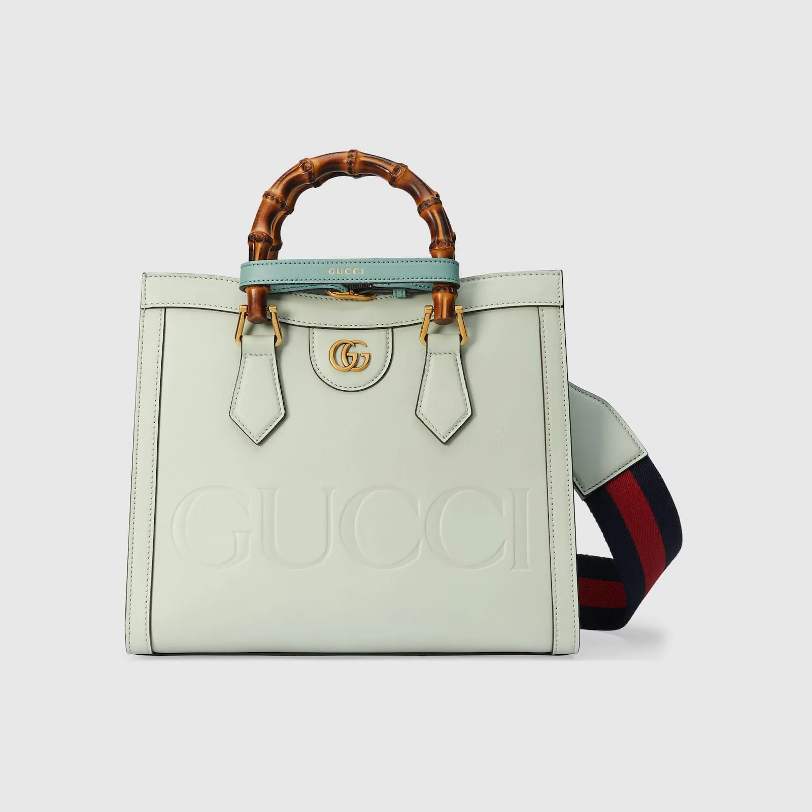 Replica Designer Bags Gucci replica Diana small tote bag pale green leather