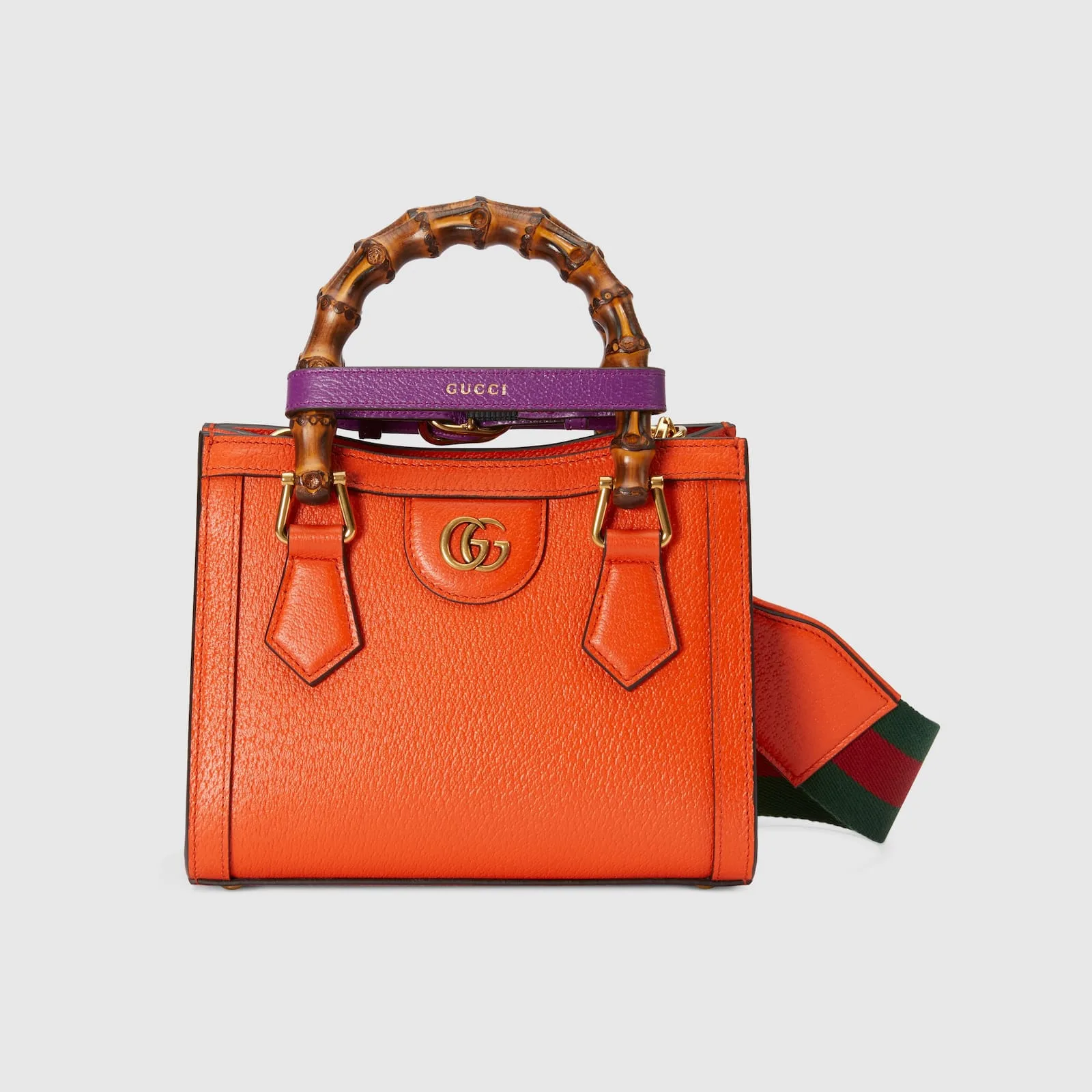 Replica Designer Bags Gucci replica Diana mini tote bag orange leather