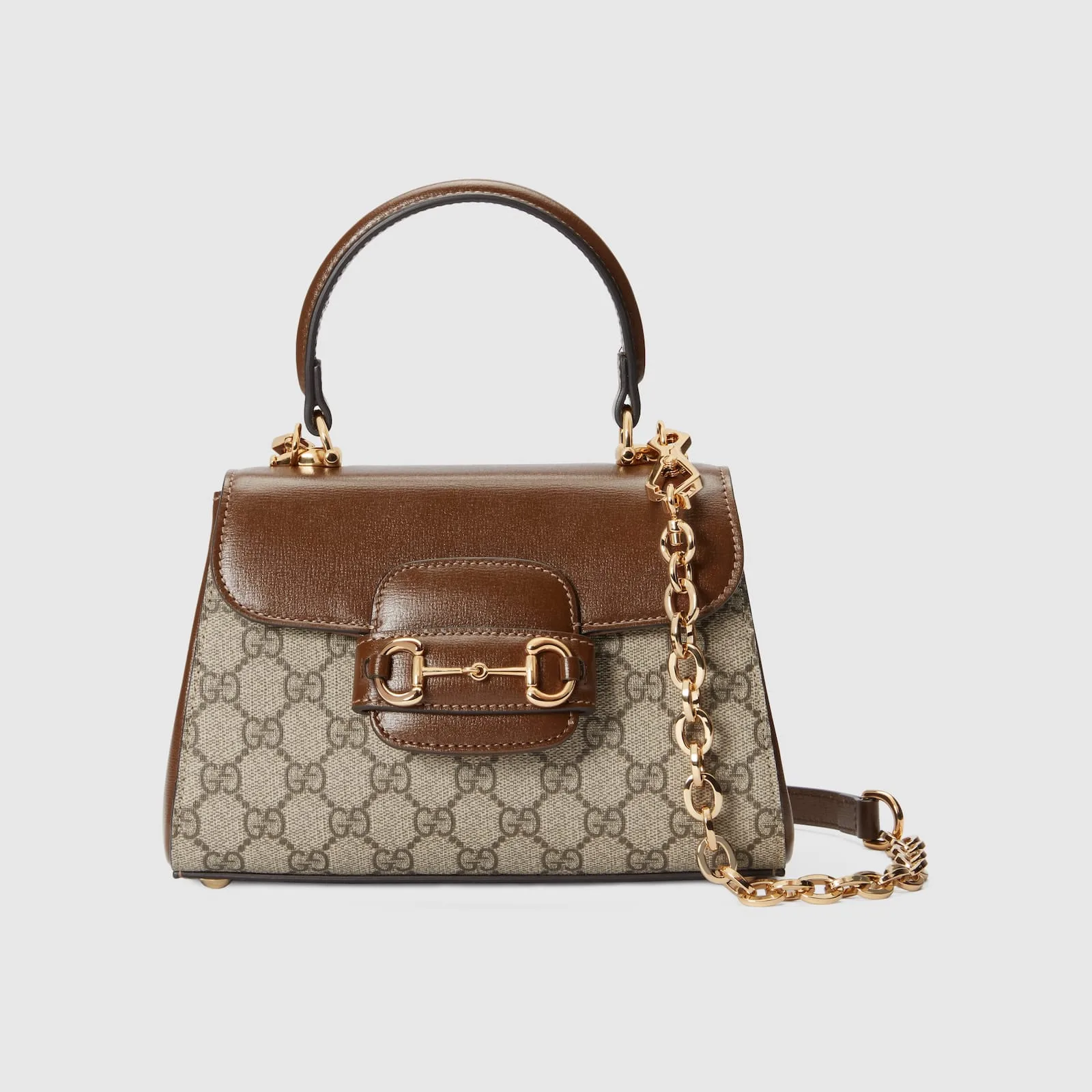 Replica Designer Bags Gucci replica Horsebit 1955 mini bag light brown