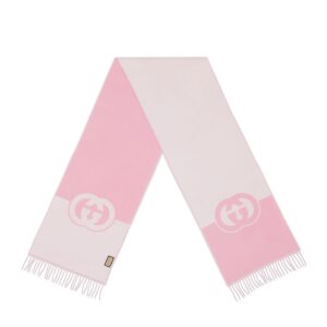 GUCCI Wool cashmere scarf with Interlocking G