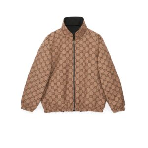 GUCCI Replica Designer Clothes Reversible GG canvas jacket