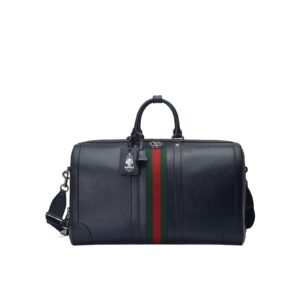 Replica Designer Bag GUCCI Savoy large duffle bag dark blue leather