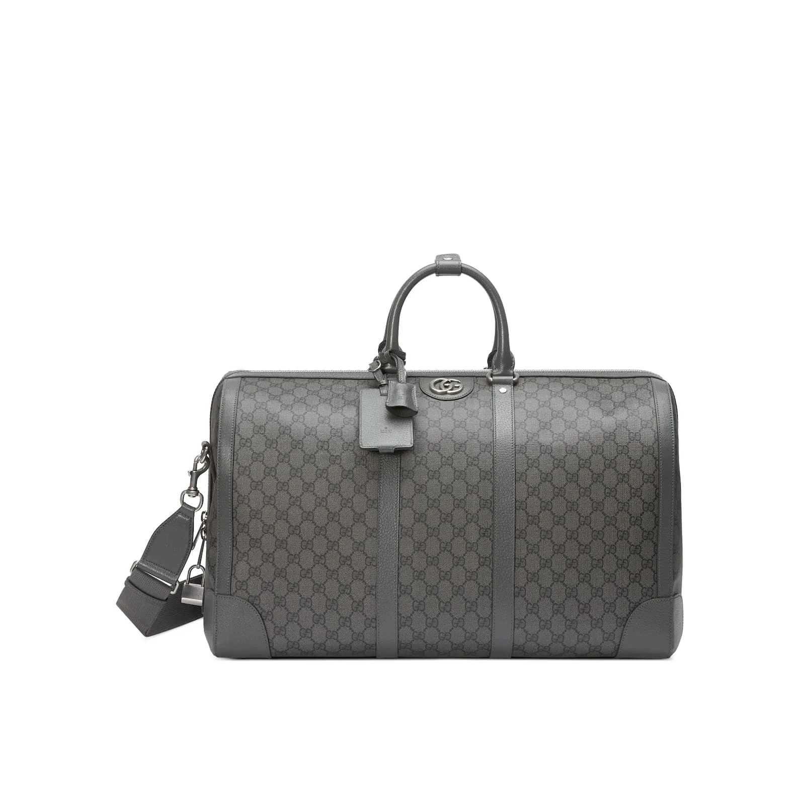 Replica Designer Bags Gucci Replica Bags Ophidia large duffle bag grey and black Supreme