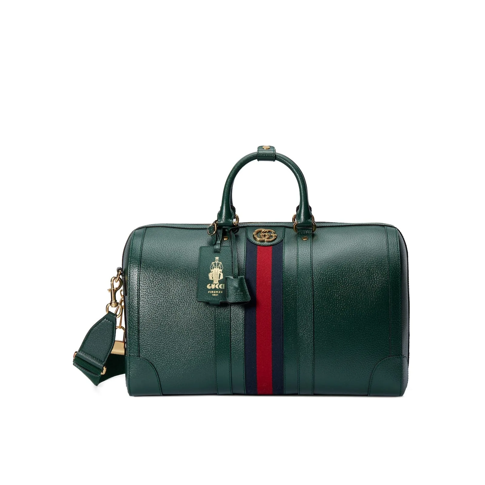 Replica Designer Bags Gucci Replica Bags Savoy medium duffle bag green leather