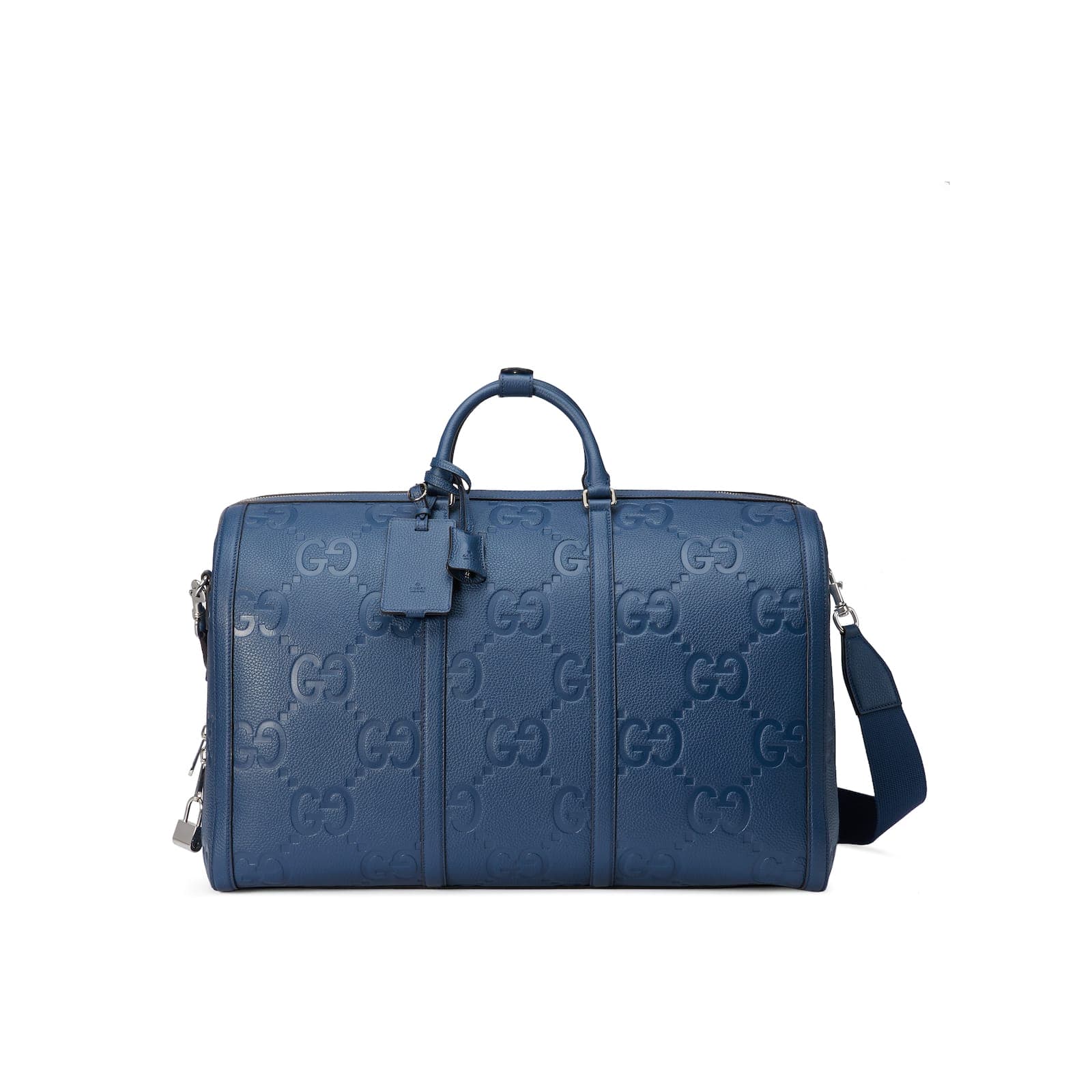 Replica Designer Bags Gucci Replica Bags Jumbo GG large duffle bag blue leather