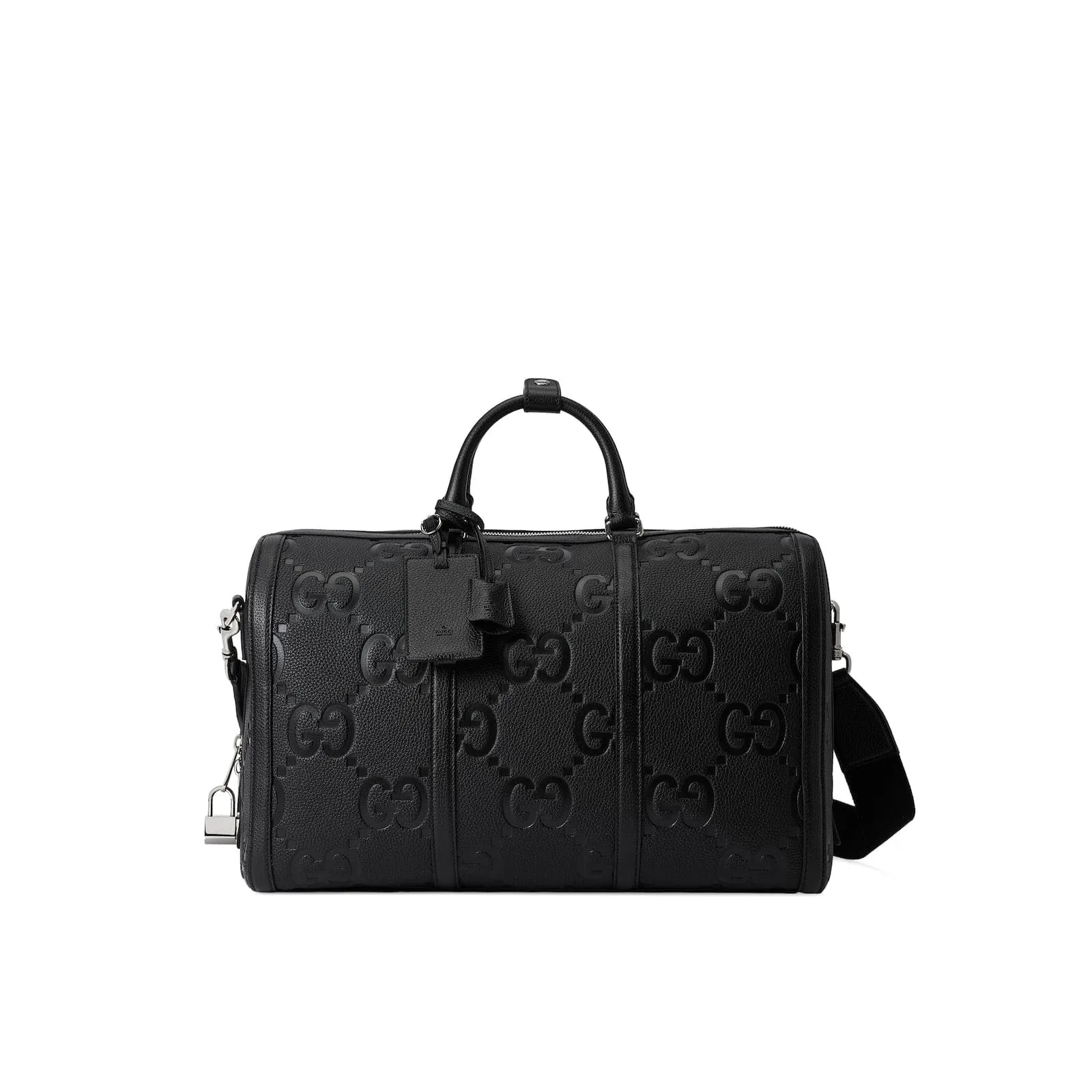 Replica Designer Bags Gucci Replica Bags Jumbo GG small duffle bag black leather