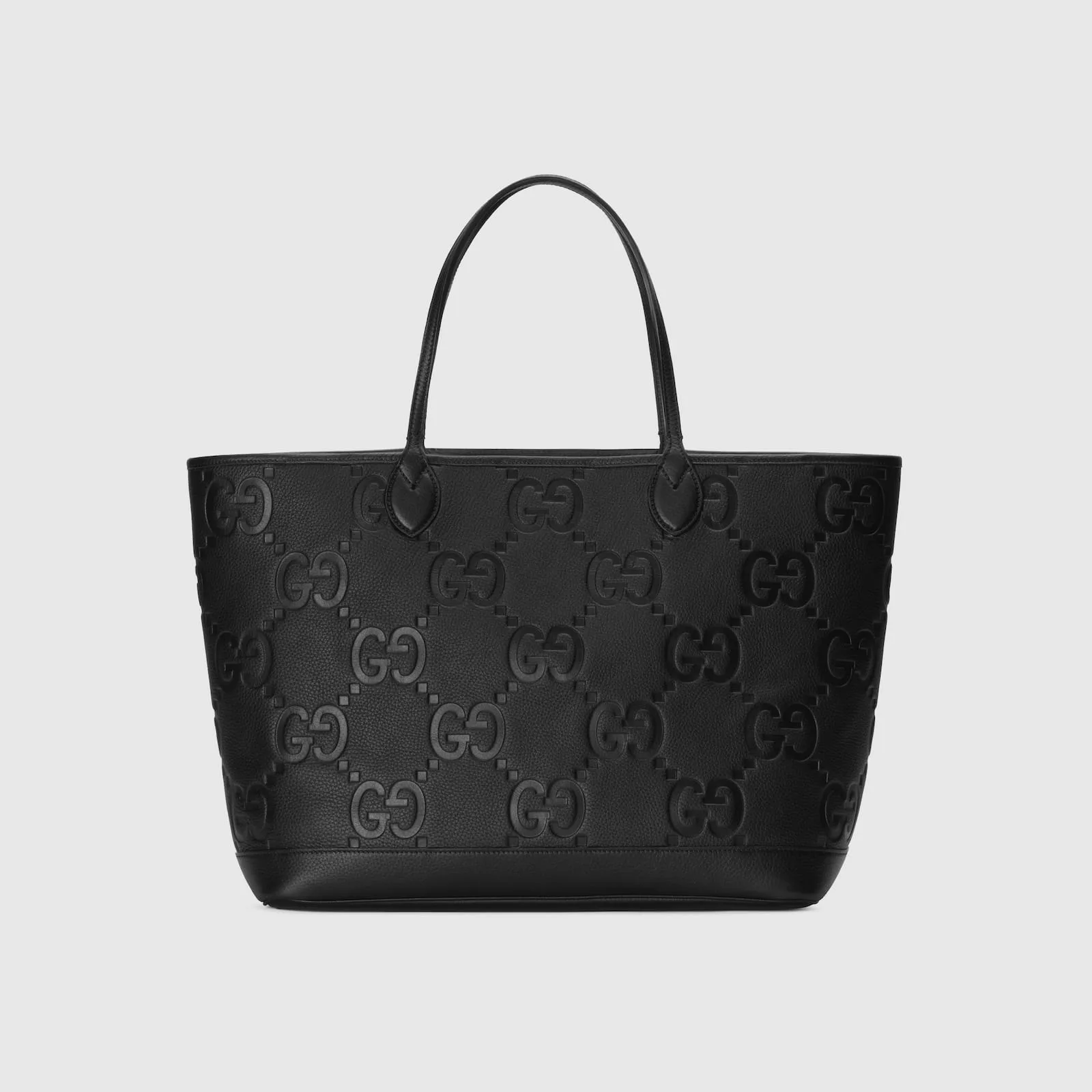 Replica Designer Bags Gucci replica Jumbo GG large tote bag black leather