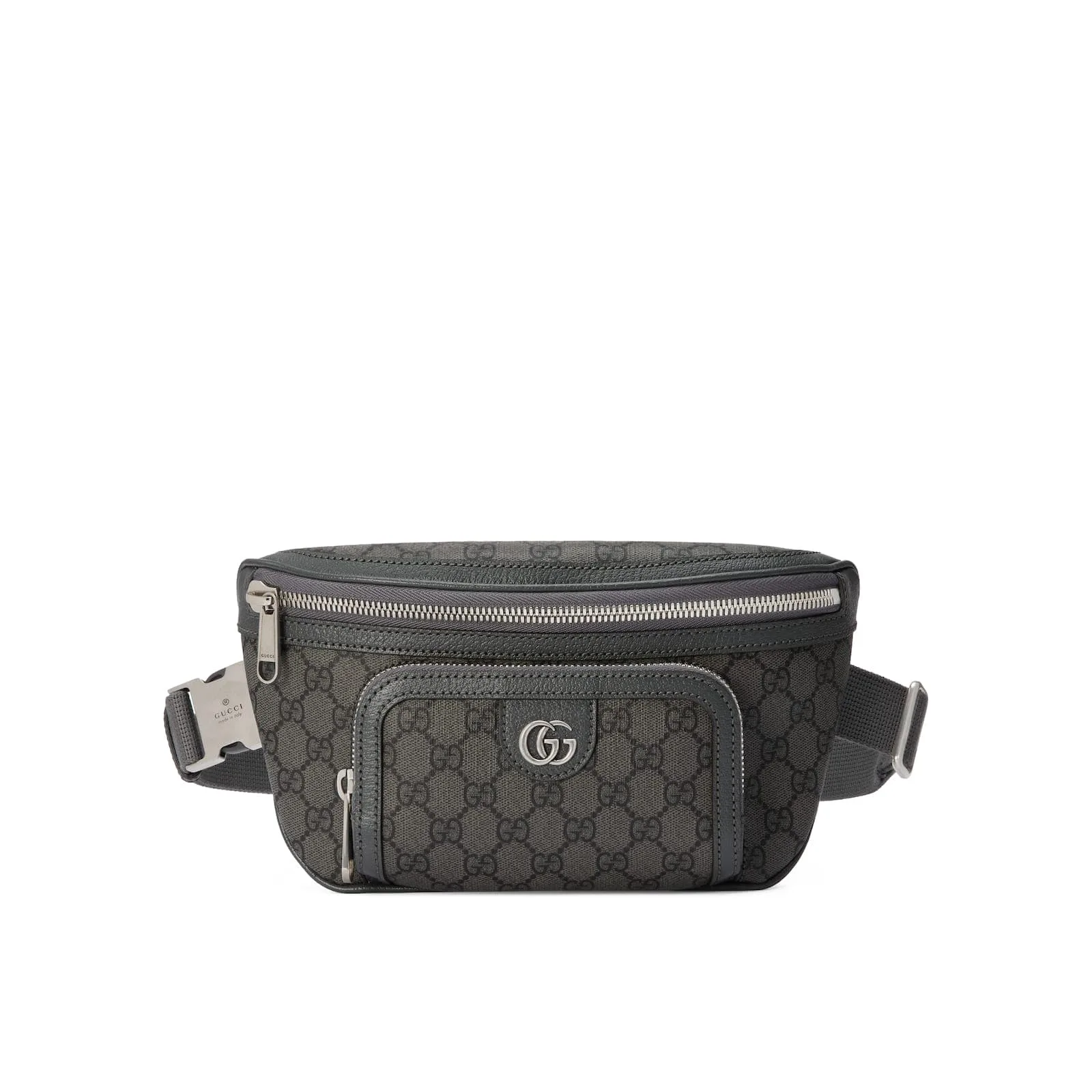 Replica Designer Bags Gucci Replica Bags Ophidia belt bag grey and black Supreme