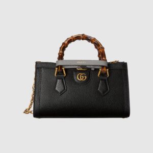 Replica Designer Bag GUCCI Diana small shoulder bag black leather