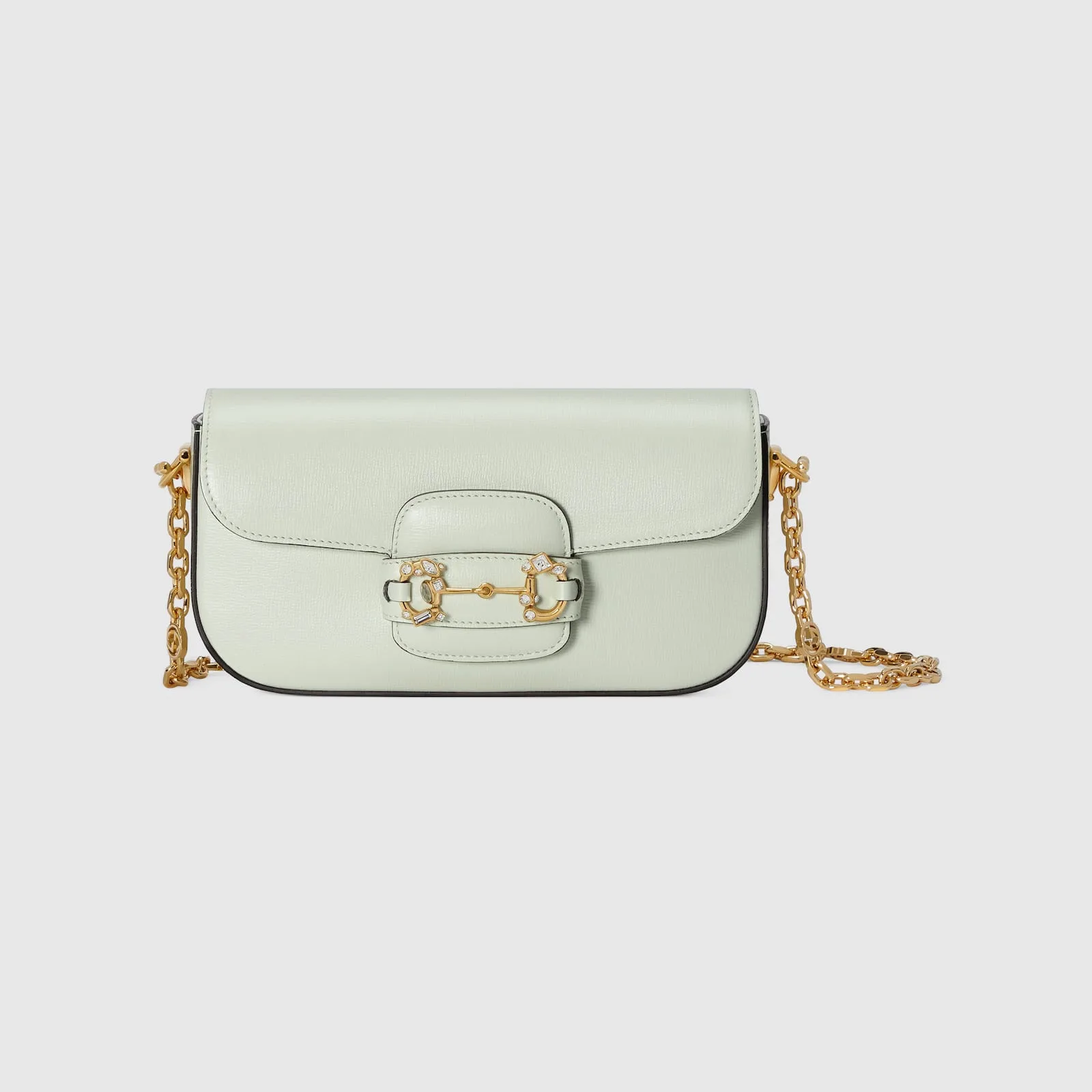 Replica Designer Bags Gucci replica Horsebit 1955 small shoulder bag mint green leather