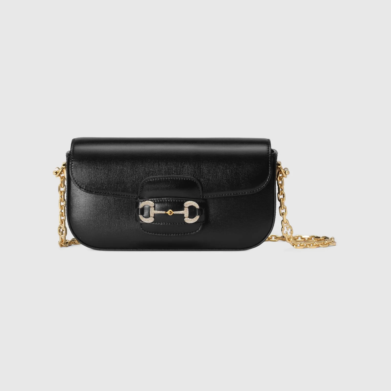 Replica Designer Bags Gucci replica Horsebit 1955 small shoulder bag black leather