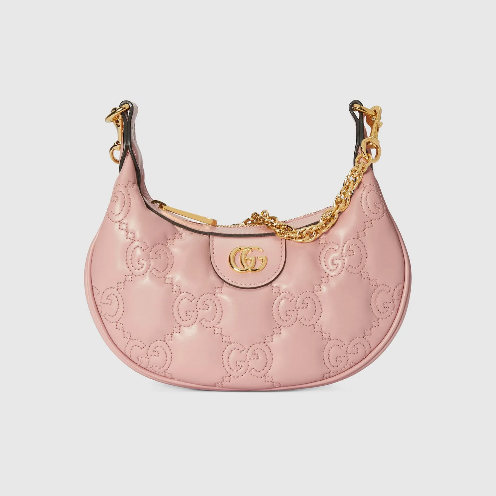 Replica Designer Bags Gucci replica GG Matelasse mini bag light pink leather