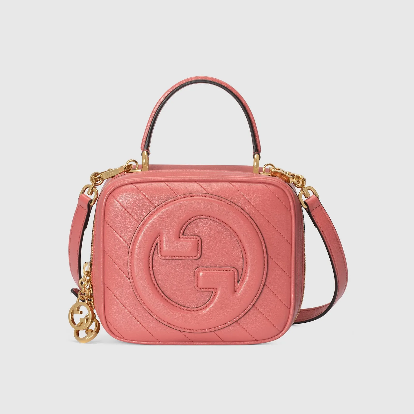 Replica Designer Bags Gucci replica Blondie top handle bag pink leather