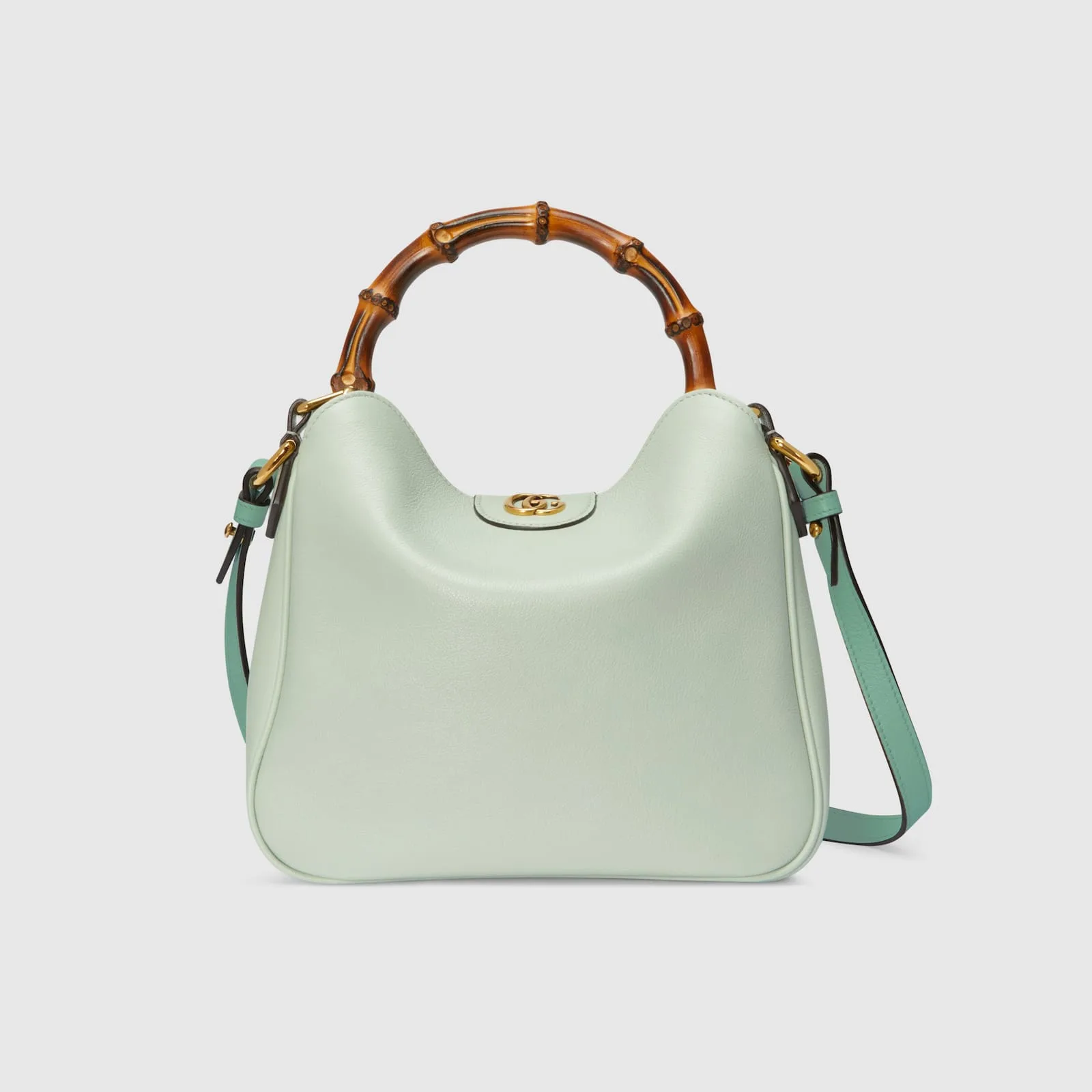 Replica Designer Bags Gucci replica Diana small shoulder bag pale green leather